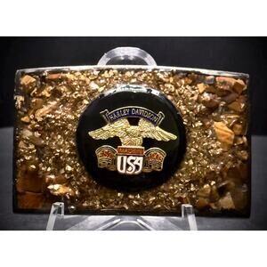 Harley Belt Buckle – OAK Vintage Americana Assemblage Art